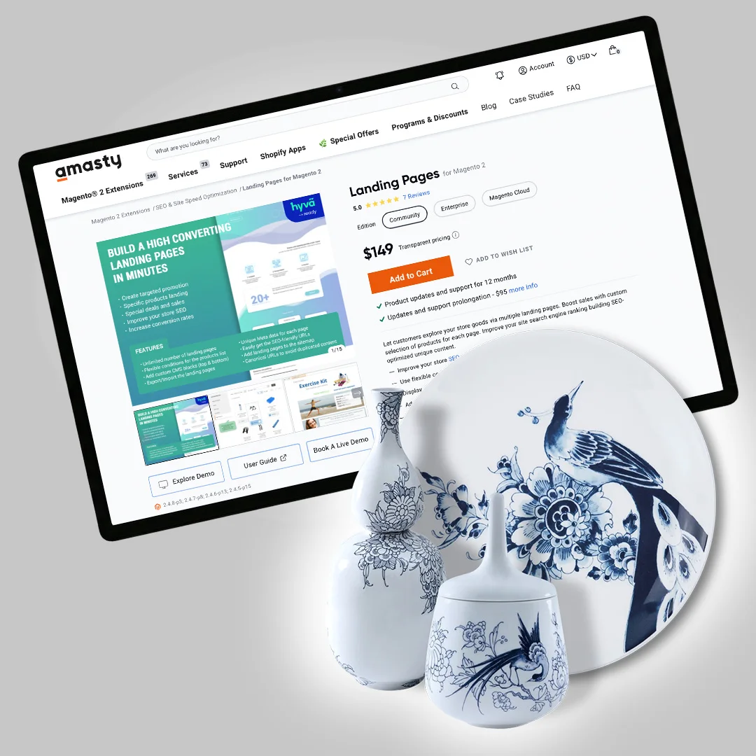 Merken als SEO-kansen: merklandingspagina’s met Amasty bij Servies.nl